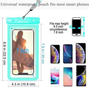 img 1 attached to Upgraded Floating Waterproof Phone Pouch - Universal Waterproof Bag/Case for iPhone XS Max/XR/XS/X/8 Plus/8/7/6s Plus, Samsung Galaxy S10/S10 Plus/S9/A/J/Note, MOTO/BLU/etc - Pack of 2 (Up to 6.8’’)