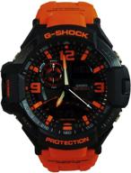 🌍 g-shock unisex g-aviation twin sensor ga1000-4a black/orange: ultimate adventure watch with cutting-edge features logo