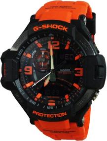 img 1 attached to 🌍 G-Shock Unisex G-Aviation Twin Sensor GA1000-4A Black/Orange: Ultimate Adventure Watch with Cutting-Edge Features