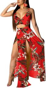 img 4 attached to 👗 IyMoo Women's Shoulder Printed Two-Piece Dress