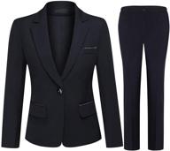 stylish slim fit blazer pant set for women's office lady business attire logo