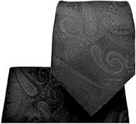 👔 bq 1212 d paisley 2 navy men's necktie set - top ties, cummerbunds & pocket squares accessories logo