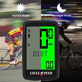 img 2 attached to 🚴 Ultimate Performance: CYCLESPEED Rechargeable Bike Computer - Wireless, Waterproof Speedometer Odometer with LCD Backlight Display - Perfect for MTB and Road Bikes!