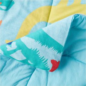 img 2 attached to 🛏️ Dream Factory 2D742300MU Dinosaur Comforter Set - Toddler Bedding in Blue/Green/Multicolor/Orange/Red/White