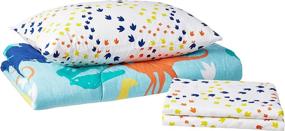 img 4 attached to 🛏️ Dream Factory 2D742300MU Dinosaur Comforter Set - Toddler Bedding in Blue/Green/Multicolor/Orange/Red/White