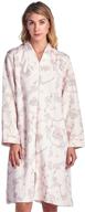 🌸 women's floral quilted house dress robe with long sleeve and zipper closure for casual nights logo