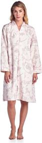 img 3 attached to 🌸 Women's Floral Quilted House Dress Robe with Long Sleeve and Zipper Closure for Casual Nights