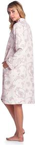img 1 attached to 🌸 Women's Floral Quilted House Dress Robe with Long Sleeve and Zipper Closure for Casual Nights
