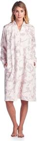 img 2 attached to 🌸 Women's Floral Quilted House Dress Robe with Long Sleeve and Zipper Closure for Casual Nights