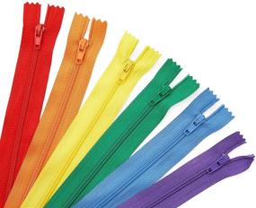 img 2 attached to 🔌 50 Colors 8 Inch Nylon Coil Zippers for Sewing - Pack of 100 Pieces