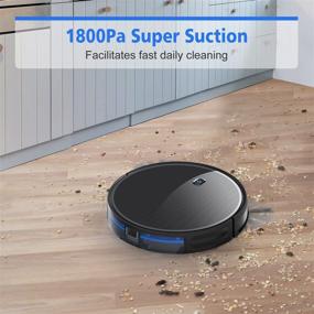 img 3 attached to 🤖 1800Pa Robotic Vacuum Cleaner with Slim Design, Max Suction for Pet Hair, Quiet Multiple Cleaning Modes, Self-Charging & Boundary Strips, Ideal for Hard Floors and Medium-Pile Carpets