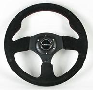 enhanced nrg innovations st-012s 320mm sport suede steering wheel for racing logo