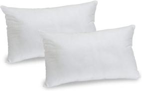 img 1 attached to 🔶 Enhance Your Home Decor with Trendy Home 12x18 Premium Stuffer Throw Pillow Inserts, White 12x18(2pack)