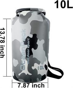 img 3 attached to 🎒 NC Waterproof Dry Bag: 10L and 20L Roll Top Storage Backpack + Waterproof Cellphone Case - Ideal for Women and Men Travel, Hiking, Fishing, and Water Sports