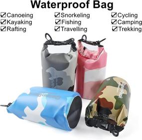 img 1 attached to 🎒 NC Waterproof Dry Bag: 10L and 20L Roll Top Storage Backpack + Waterproof Cellphone Case - Ideal for Women and Men Travel, Hiking, Fishing, and Water Sports