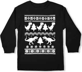 img 4 attached to 🎄 BesserBay Kids' Christmas Long Sleeve Cotton Shirt 1-8 Years - Funny & Unisex