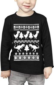 img 2 attached to 🎄 BesserBay Kids' Christmas Long Sleeve Cotton Shirt 1-8 Years - Funny & Unisex