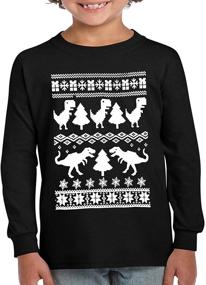 img 3 attached to 🎄 BesserBay Kids' Christmas Long Sleeve Cotton Shirt 1-8 Years - Funny & Unisex