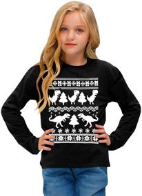 img 1 attached to 🎄 BesserBay Kids' Christmas Long Sleeve Cotton Shirt 1-8 Years - Funny & Unisex