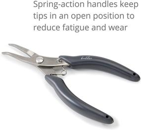 img 1 attached to Beaditive Fine Bent Nose Pliers: Non-Serrated Tips for Jewelry Making, Beading, Crafting, Stainless Steel