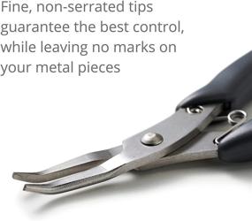 img 3 attached to Beaditive Fine Bent Nose Pliers: Non-Serrated Tips for Jewelry Making, Beading, Crafting, Stainless Steel