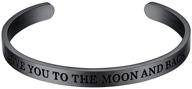prosteel 316l stainless steel inspirational bracelet: black/18k gold plated cuff for men and women - adjustable fit, friendship jewelry - comes in gift box logo