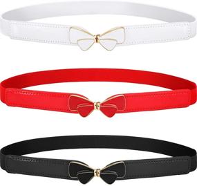 img 4 attached to 👗 Blulu Pieces Skinny Elastic Accessories: Trendy Women's Accessories for All Occasions