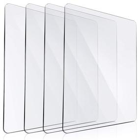 img 4 attached to 🔪 High-Quality 4-Piece Acrylic Cutting Pads for Embossing and Crafting (8.7 x 6.1 Inch)