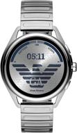 emporio armani stainless touchscreen smartwatch: sleek and chic tech accessory for the style savvy logo