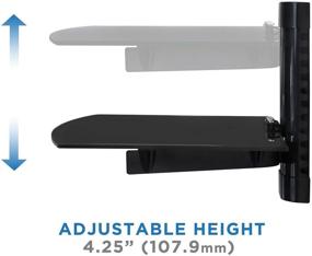 img 2 attached to Floating Wall Mounted Shelf Bracket Stand for AV Receiver, Component, Cable Box, PlayStation 4, Xbox One, Blu-ray DVD Player, Projector | 17.6 lbs Capacity | Single Shelf | Adjustable Height | Mount-It!