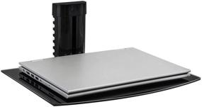 img 1 attached to Floating Wall Mounted Shelf Bracket Stand for AV Receiver, Component, Cable Box, PlayStation 4, Xbox One, Blu-ray DVD Player, Projector | 17.6 lbs Capacity | Single Shelf | Adjustable Height | Mount-It!