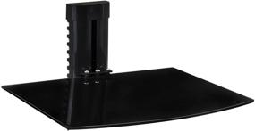 img 4 attached to Floating Wall Mounted Shelf Bracket Stand for AV Receiver, Component, Cable Box, PlayStation 4, Xbox One, Blu-ray DVD Player, Projector | 17.6 lbs Capacity | Single Shelf | Adjustable Height | Mount-It!