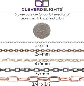 img 1 attached to Pack CleverDelights 3X4Mm Cable Necklaces