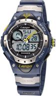 👦 pasnew children's dual time waterproof sports casual analog-digital wrist watch for boys logo