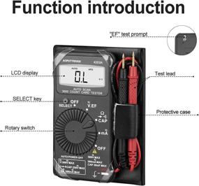 img 3 attached to ⚙️ Auto-ranging Mini Digital Multimeter 4203A with AC/DC Voltage, Current, Resistance, Capacitance, Diode, Audible Continuity Test - Black
