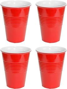 img 4 attached to 🔴 Vibrant Red Hard Plastic Cups – 20oz size (4 Pack) for Unconventional Fun