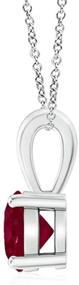 img 3 attached to Classic Round Solitaire Pendant Silver