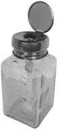 🧴 dl professional clear glass pump dispenser bottle with metal cap and measuring scales - convenient 6oz / 180ml size (dl-c334) logo