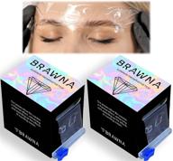 💆 brawna 2pcs numbing film - enhancing eyebrow tattoo experience with microblading kit- pmu supply - 1300 ft per pack logo