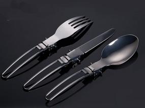 img 3 attached to Складные походные столовые приборы Toasis из нержавеющей стали