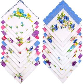 img 1 attached to 🧣 Vintage Boao Handkerchiefs: Classy Pieces for Every Hankie Lover