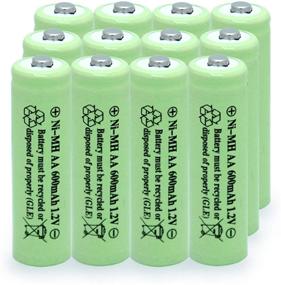 img 3 attached to 🔋 QBLPOWER Батареи для солнечных фонарей AA: 12шт NiMH 600mAh 1.2V аккумуляторы для сада, газона, ландшафтного дизайна, солнечных фонарей, пультов дистанционного управления, мышек