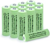 🔋 qblpower aa solar light batteries: 12pcs nimh 600mah 1.2v rechargeable for garden lawn, landscaping, solar lights, remotes, mice logo