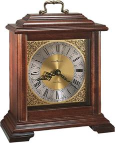 img 1 attached to ⏰ Timelessly Elegant Howard Miller Medford Mantel Clock 612-481 – Exquisite Windsor Cherry Finish, Authentic English Bracket Design, Brass-Finish Handle, Precise Quartz Dual-Chime Movement