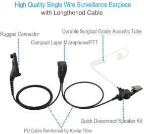 img 2 attached to Motorola Radios Single Wire Earpiece with Durable Cable - APX4000 APX6000 APX7000 APX8000 XPR6100 XPR6350 XPR6550 XPR7550 XPR7550e (APX 6000 4000 7000 8000 XPR 6350 6550 7550 7550e Headset)