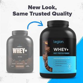 img 3 attached to 🥛 Протеиновый порошок Whey+ Whey Isolate от бренда Legion: произведено из молока травопасущих коров, низкий уровень углеводов и калорий, не содержит ГМО, без лактозы и глютена, шоколадно-арахисовое вкусовое сочетание, не содержит сахара, вес 5 фунтов