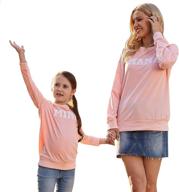❤️ popreal mommy and me outfits: love heart valentine's day shirt - stylish long sleeve pullover sweatshirt! logo