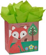 🎁 papyrus medium gift bag with tissue paper bundle - adorable fox design (1 bag with 8-sheets) logo