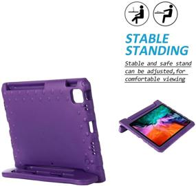 img 1 attached to 📱 iPad Pro 11 2021/2020 Kids Case | Purple Shockproof EVA Handle Stand Cover with Pencil Holder | iPad Pro 11 inch 3rd/2nd Generation 2021/2020 Release | APOLL