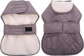 img 3 attached to 🐶 Winter Dog Coat with Fleece Lining, Windproof & Waterproof Dog Jacket, Adjustable Warm Pet Snowsuit Clothing for Small, Medium, and Large Breed Dogs - Suitable for Girls and Boys